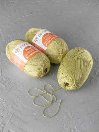 Пряжа Пехорка «Жемчужная» - (33 -  Золотистая олива)