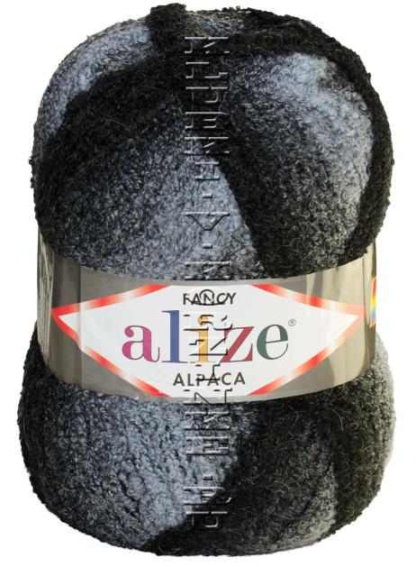 Пряжа  RAINBOW Alize - (1304 - Серо - чёрный)
