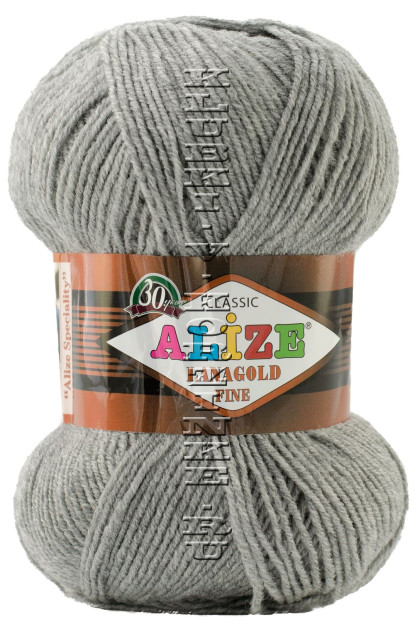Пряжа Lanagold Fine Alize - (21 - Серый меланж)