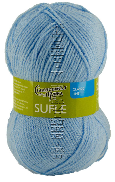 Пряжа Семеновская «Суфле» - (3 - Голубой)
