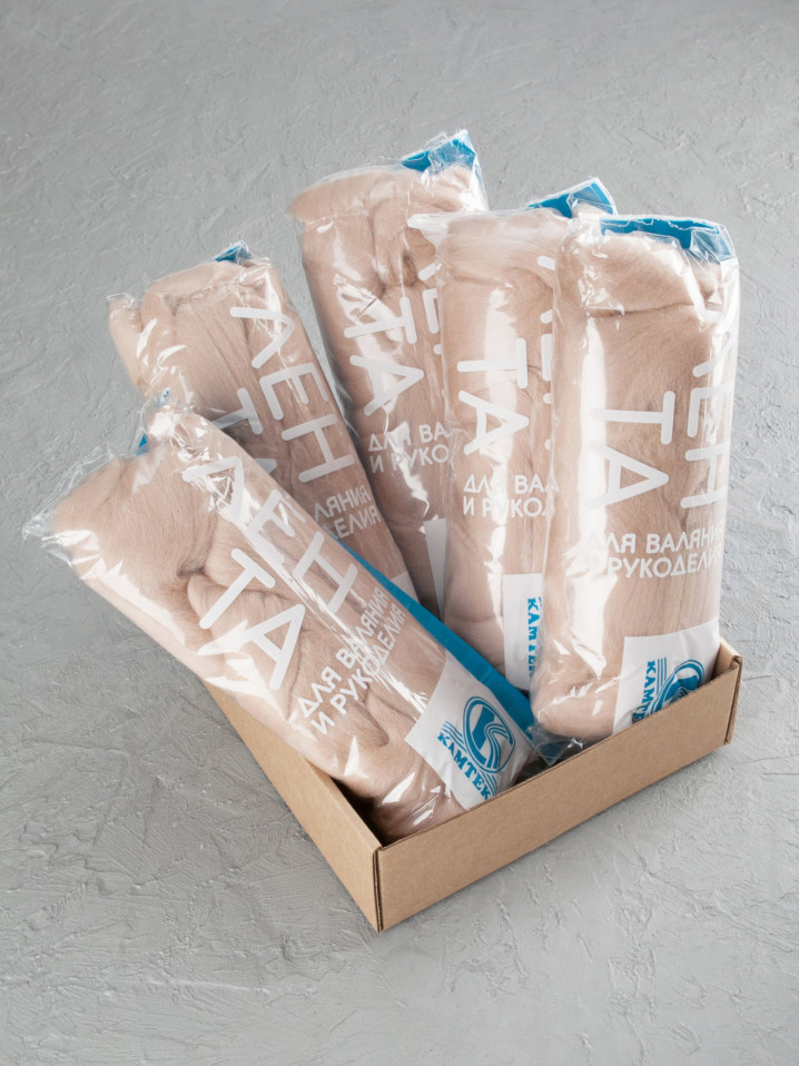 Шерсть для валяния, Камтекс (006 - Светло-бежевый)