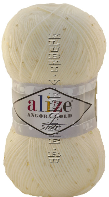 Пряжа Angora Gold Star Alize - (01 - Кремовый)