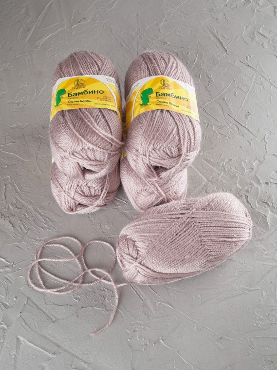 Пряжа Камтекс «Бамбино» - (231 - Жемчужная роза)