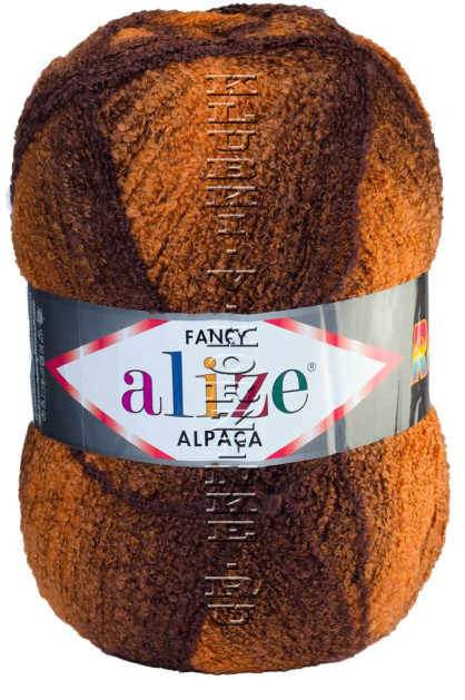Пряжа  RAINBOW Alize - (1329 - Оранжево - коричневый)