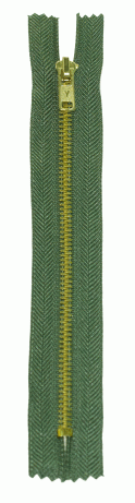 Молния металл латунь джинсовая н/р GMD-941 Gamma, тип 4, 18 см (315 - Хаки)