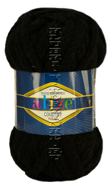 Пряжа Country New Alize - (60 - Черный)
