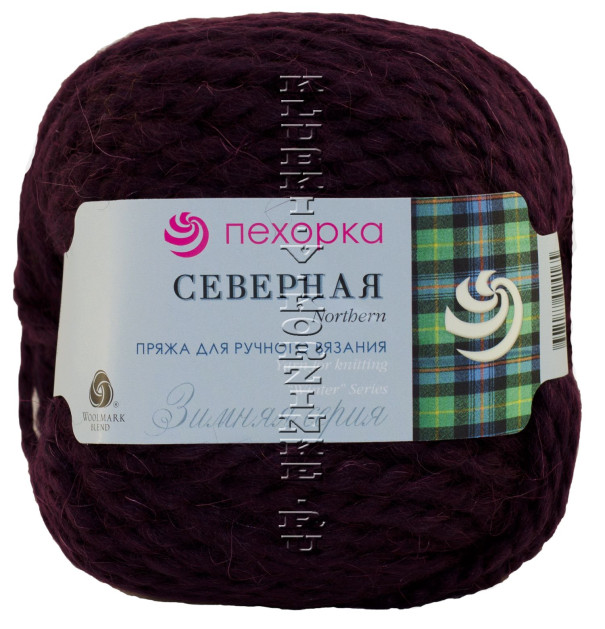 Пряжа Пехорка «Северная» - (191 -  Ежевика)