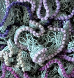 Пряжа DANTELA WOOL Alize - (1493 - Серый, сиреневый)