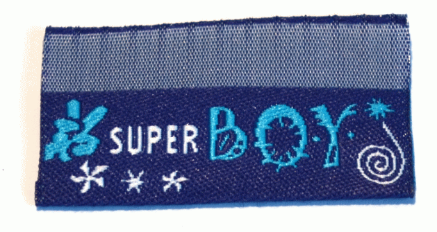 Жаккардовые этикетки Super boy - флажок