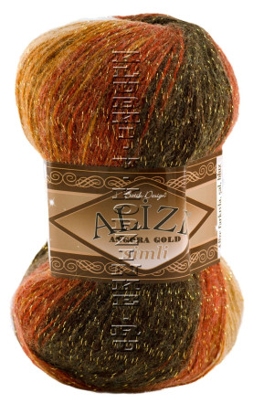 Пряжа ANGORA GOLD SIMLI BATIK Alize - (2626 - Рыжий, коричневый, песочный)