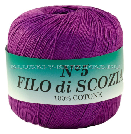 Пряжа Filo di Scozia №5 - (29 - Фиолетовый)