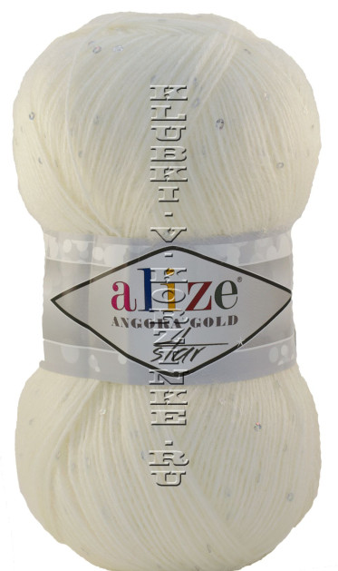 Пряжа Angora Gold Star Alize - (62 - Молочный)
