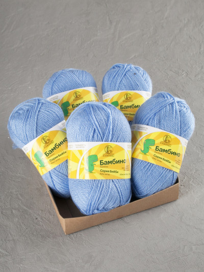 Пряжа Камтекс «Бамбино» - (015 - Голубой)