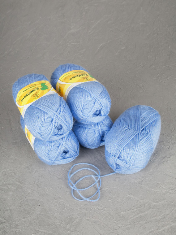Пряжа Камтекс «Бамбино» - (015 - Голубой)