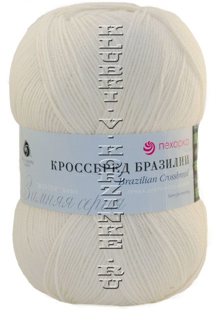 Пряжа Пехорка "Кроссбред Бразилии" - (166 - Суровый)
