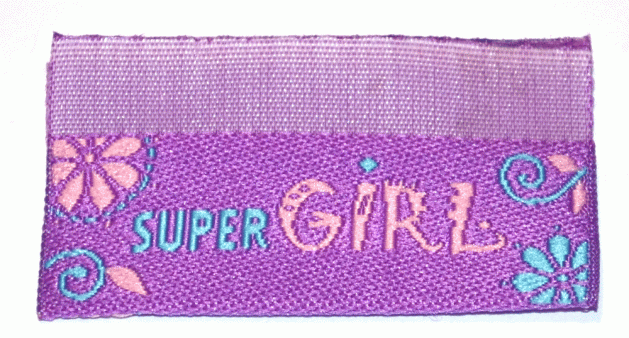 Жаккардовые этикетки Super gerl - флажок