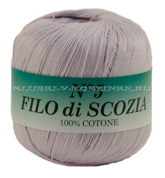 Пряжа Filo di Scozia №5 - (33 - Бледно-сиреневый)