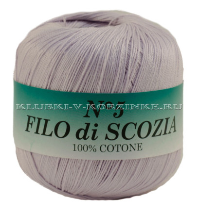 Пряжа Filo di Scozia №5 - (33 - Бледно-сиреневый)