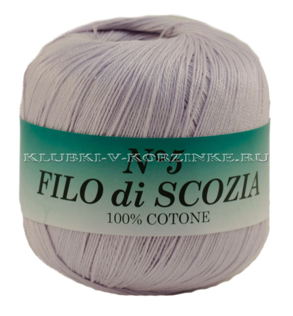 Пряжа Filo di Scozia №5 - (33 - Бледно-сиреневый)