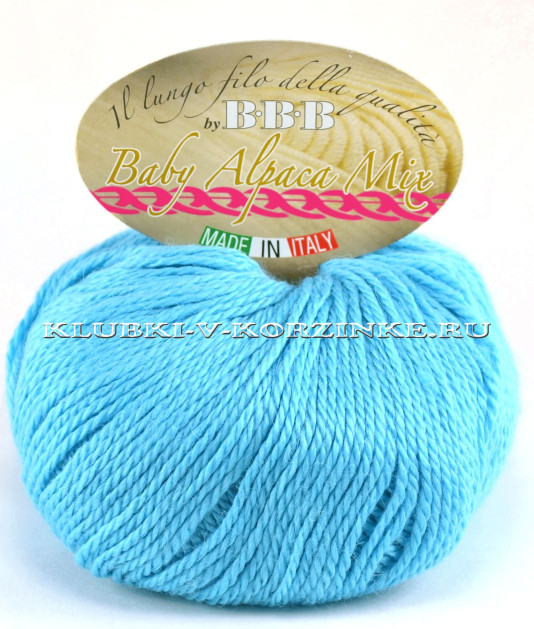 Пряжа Baby Alpaca Mix BBB - (6601 - Светло-бирюзовый)