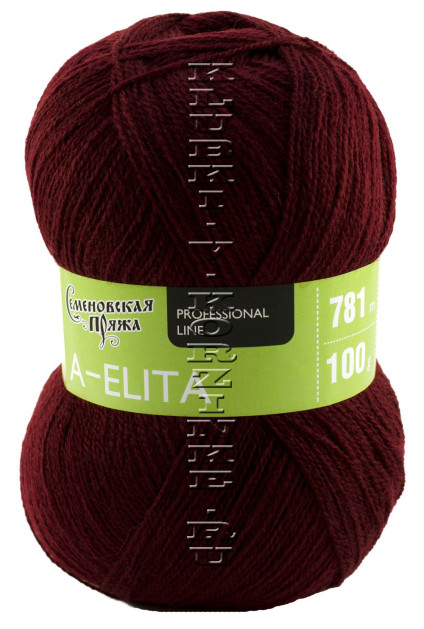 Пряжа Семеновская «Аэлита» - (13 - Бордо)