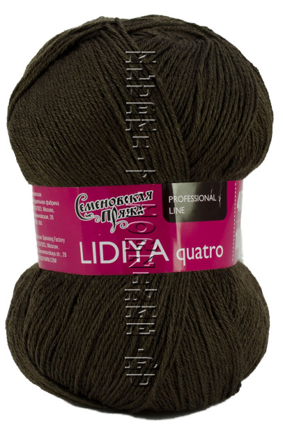 Пряжа Семеновская «Лидия ПШ кватро» - (666 - Кофе)