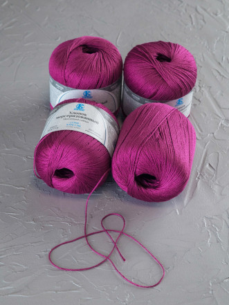 Пряжа Камтекс «Хлопок Мерсеризованный» - (191 - Цикламен)