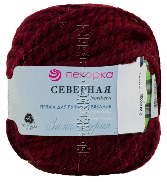 Пряжа Пехорка «Северная» - (323 -  Т.бордо)