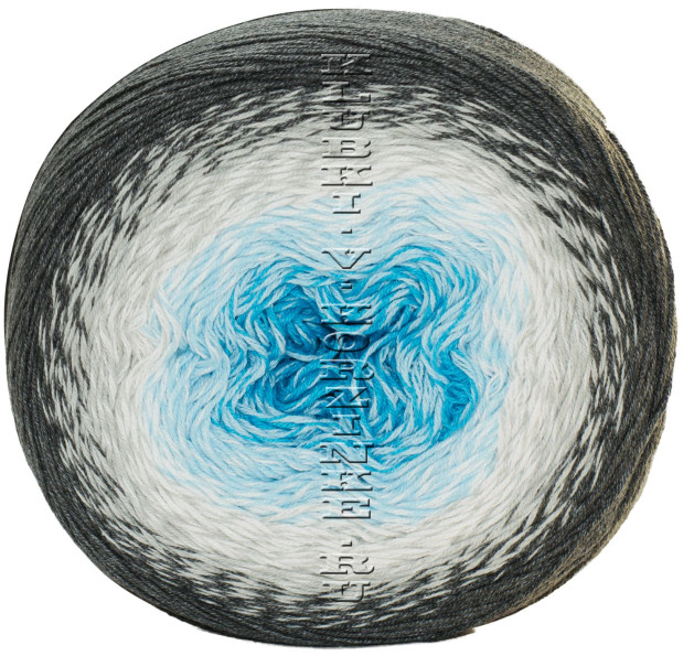 Пряжа YarnArt Flowers - (251 - Серый, белый, голубой)