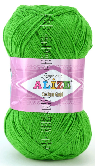 Пряжа COTTON GOLD Alize - (126 - Зеленая трава)