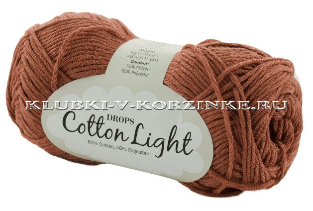 Пряжа Cotton Light DROPS - (35 - Светлый шиповник)