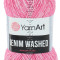 Пряжа YarnArt Denim Washed - (905 - Розовый кварц, белый)