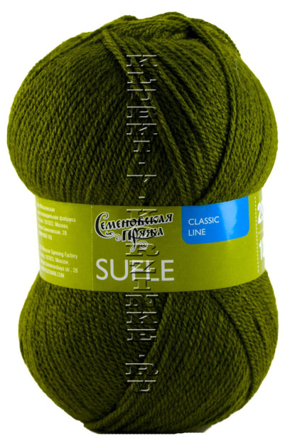 Пряжа Семеновская «Суфле» - (364 - Хаки)