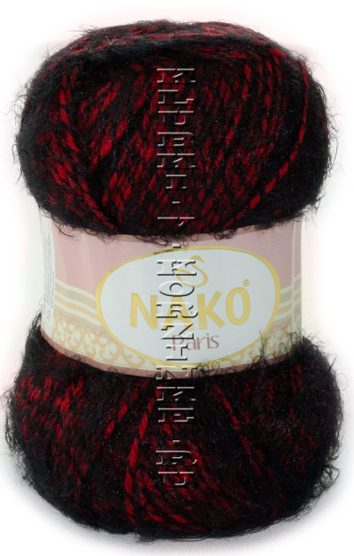 Пряжа Paris Nako - (21306 - Красно - чёрный)