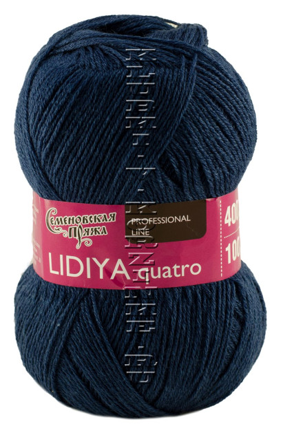 Пряжа Семеновская «Лидия ПШ кватро» - (52035 - Синий т.меланж)