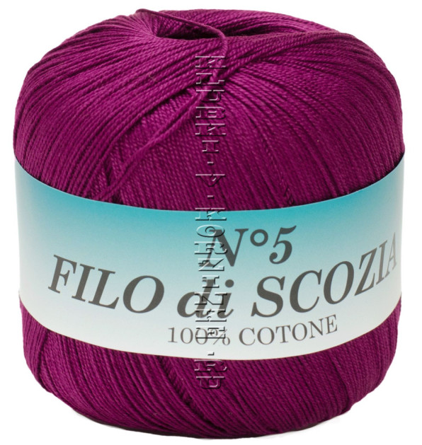 Пряжа Filo di Scozia №5 - (107 - Слива)