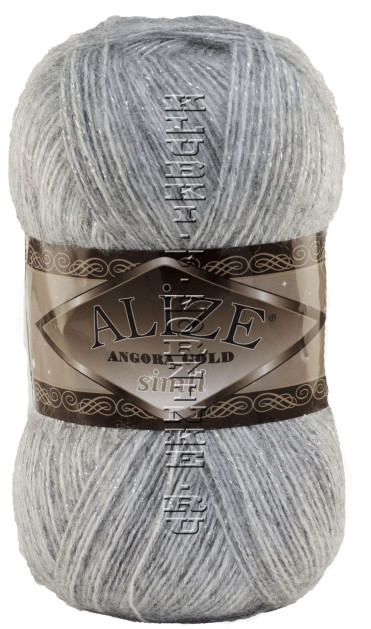 Пряжа ANGORA GOLD SIMLI Alize - (614 - Серый меланж)