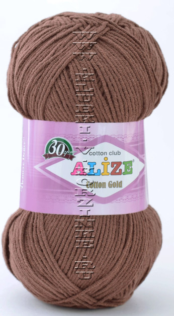 Пряжа COTTON GOLD Alize - (493 - Коричневый)