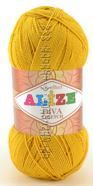 Пряжа DIVA STRETCH Alize - (488 - Желтый)