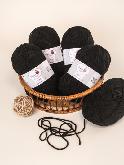 Пряжа «Лапушка» - (02 - Черный)