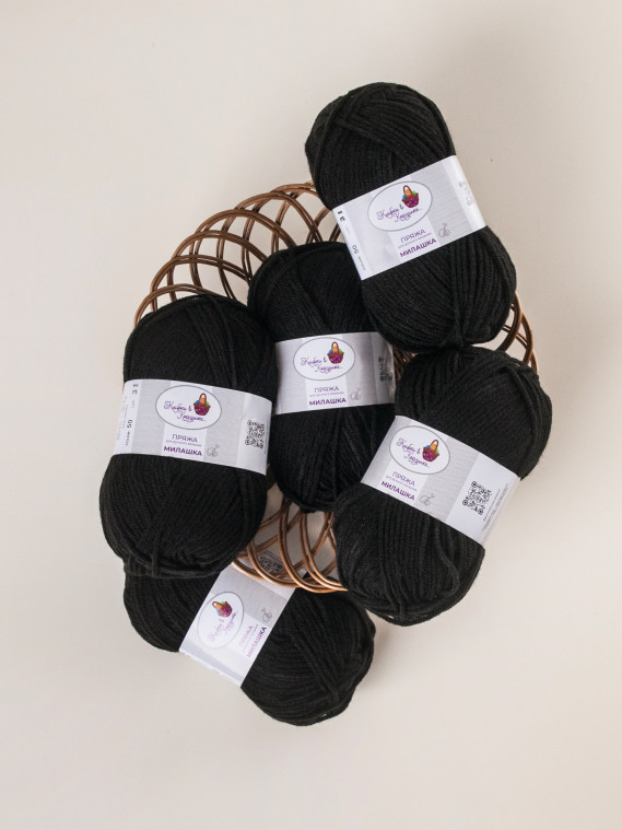 Пряжа «Лапушка» - (02 - Черный)