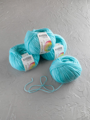 Пряжа Пехорка «Детский каприз» - (222 - Голубая бирюза)