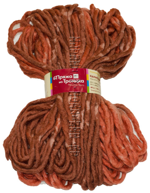 Пряжа Троицкая «Калифорния» - (4382 - Терракот, коричневый)