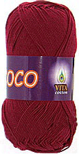 Пряжа VITA cotton "COCO" - (3855 - Винный)