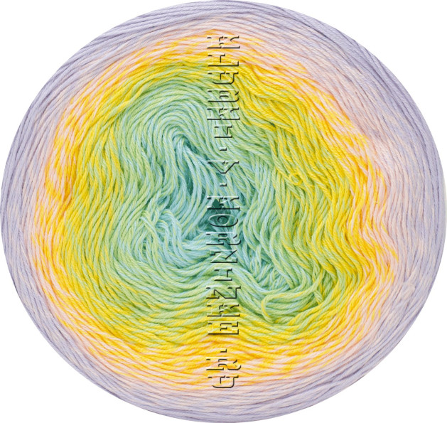 Пряжа YarnArt Flowers - (285 - Сирень, жёлтый, зеленый)