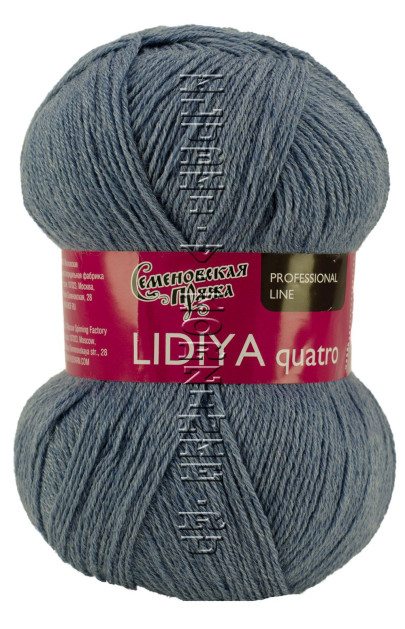 Пряжа Семеновская «Лидия ПШ кватро» - (52037 - Синий св.меланж)