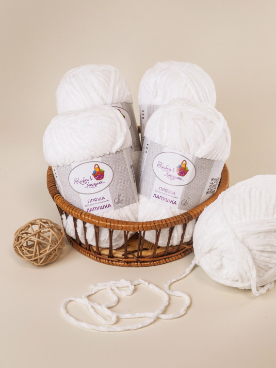 Пряжа «Лапушка» - (01 - Белый)