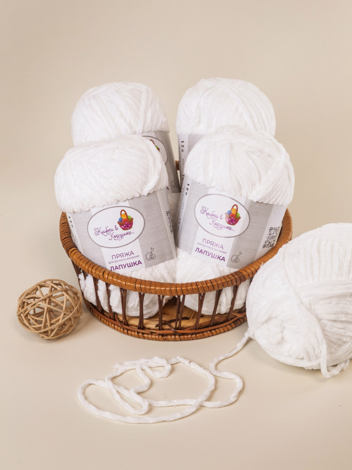 Пряжа «Лапушка» - (01 - Белый)