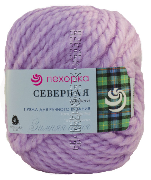 Пряжа Пехорка «Северная» - (389 - Св.фиалка)