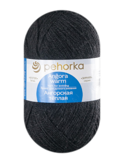 Пряжа Пехорка «Ангорская теплая» - (435 - Антрацит)